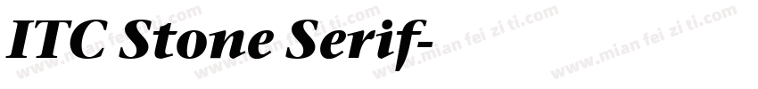ITC Stone Serif字体转换